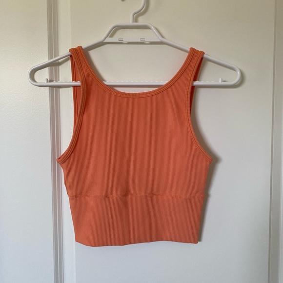 NWOT  lululemon power pivot ribbed tank top in golden apricot - Picture 2 of 4